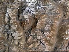 
The 360 degree Aconcagua route up the Vacas and Relinchos Valleys to Plaza Argentina Base Camp, camps 1 and 2 and 3 Colera, the summit, and down the Horcones Valley from Plasa de Mulas Base Camp
